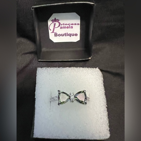 Mystic Fire Topaz Inspired Bow tie Ring - Picture 4 of 10